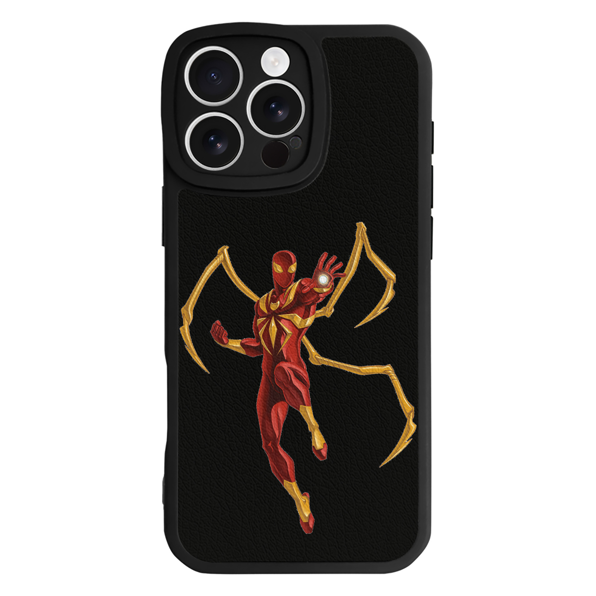 Spider Man スパイダーマン 【iPhone 16シリーズ対応】シリコンスマホケース（レザー調） 材質：シリコン